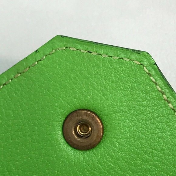 Authentic HERMES Le Van Cator Coin Compartment Wallet coin purse VeauSwift Green - Picture 2 of 10
